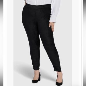NYDJ NWT Suede Leggings in Black w Lift Tuck Technology &  High Waisted
